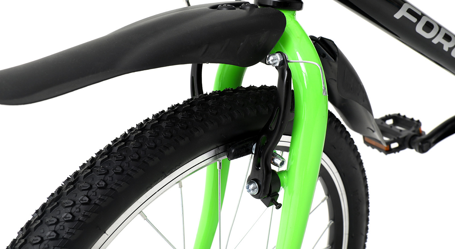 Велосипед Forward Rise 20 2.0 2021 Черный/Ярко-Зеленый