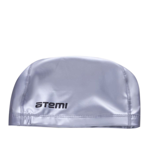 Шапочка для плавания Atemi тканевая с ПУ покрытием Серебро