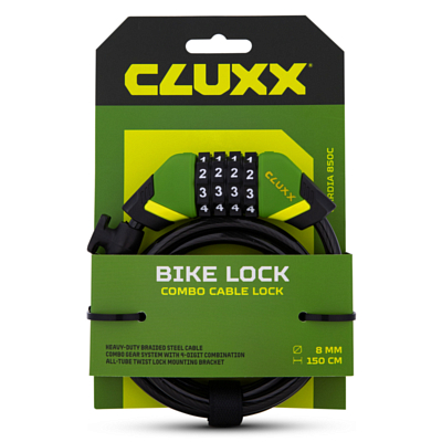 Замок велосипедный CLUXX Gardia 850C Green/Black