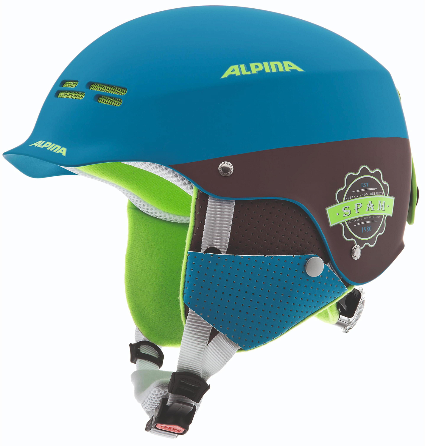 Шлем детский ALPINA Spam Cap Jr Blue/Brown Matt