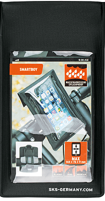 Крепление для телефона SKS Smartboy Mount Including Smartphone Bag 155 X 90 Mm Black