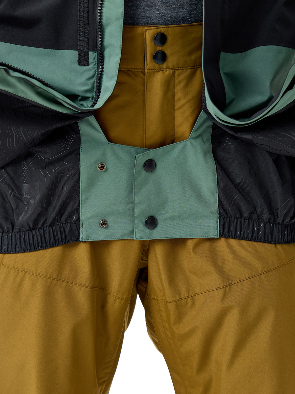 Куртка сноубордическая 686 Gore-Tex Core Insulated Putty Blk/Cypress Green