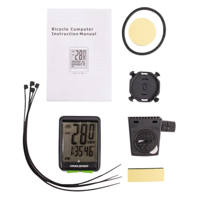 Велокомпьютер Vinca Sport 12 функций Black/Green
