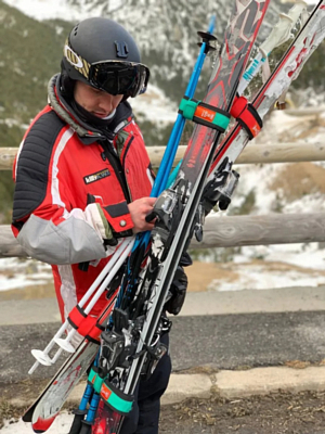 Приспособление для переноски лыж и лыжных палок SKI-N-GO Red 96-130 L