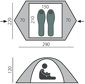 Палатка BTrace Solid 2+ Зеленый
