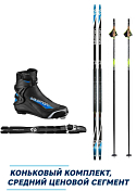 Лыжный коньковый комплект Salomon (лыжи+крепления+ботинки+палки)